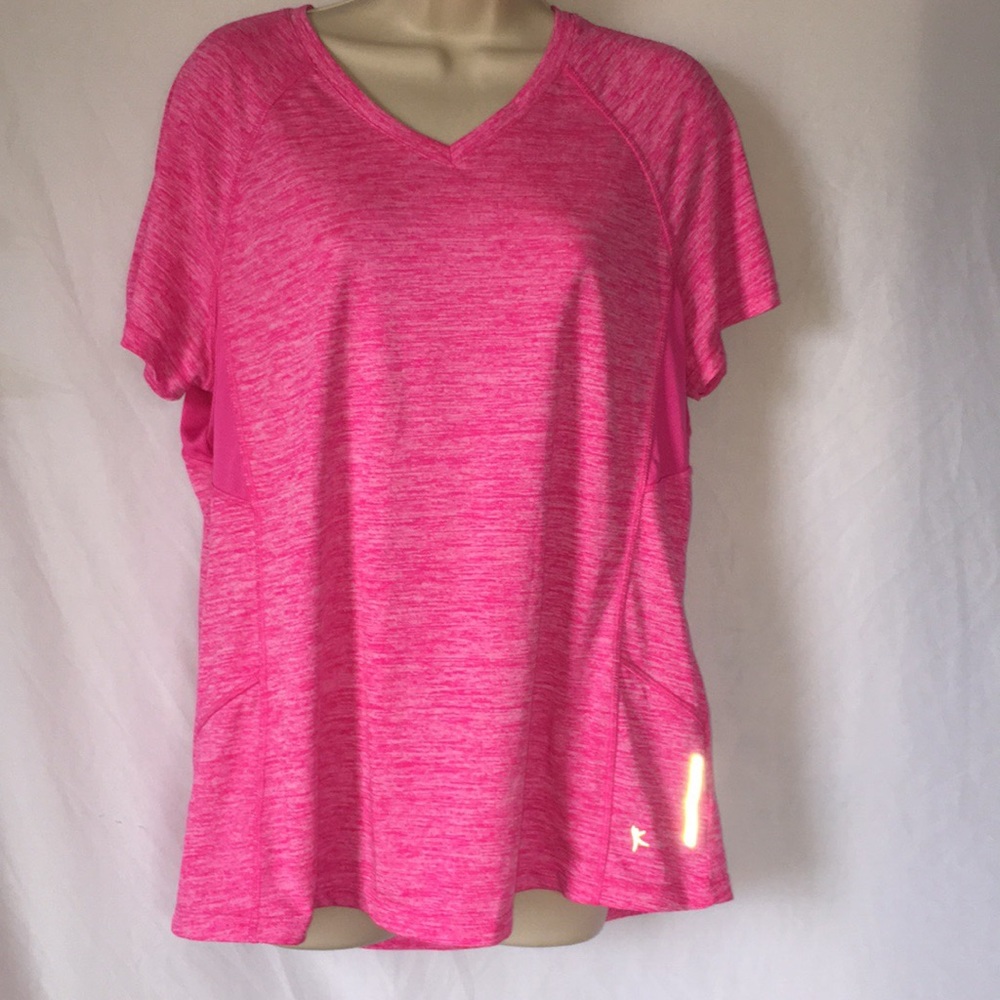 Danskin now pink exercise semi fitted top XXL
